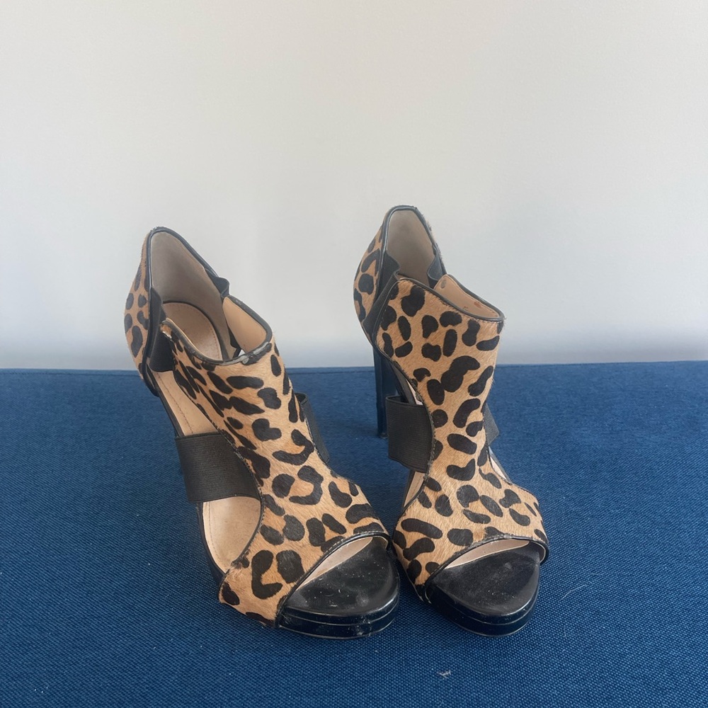 Leopard Print Open-Toe Calvin Klein Heels